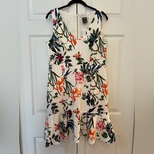 dressbarn Floral Sleeveless Tropical Dress NWT Size 8p
